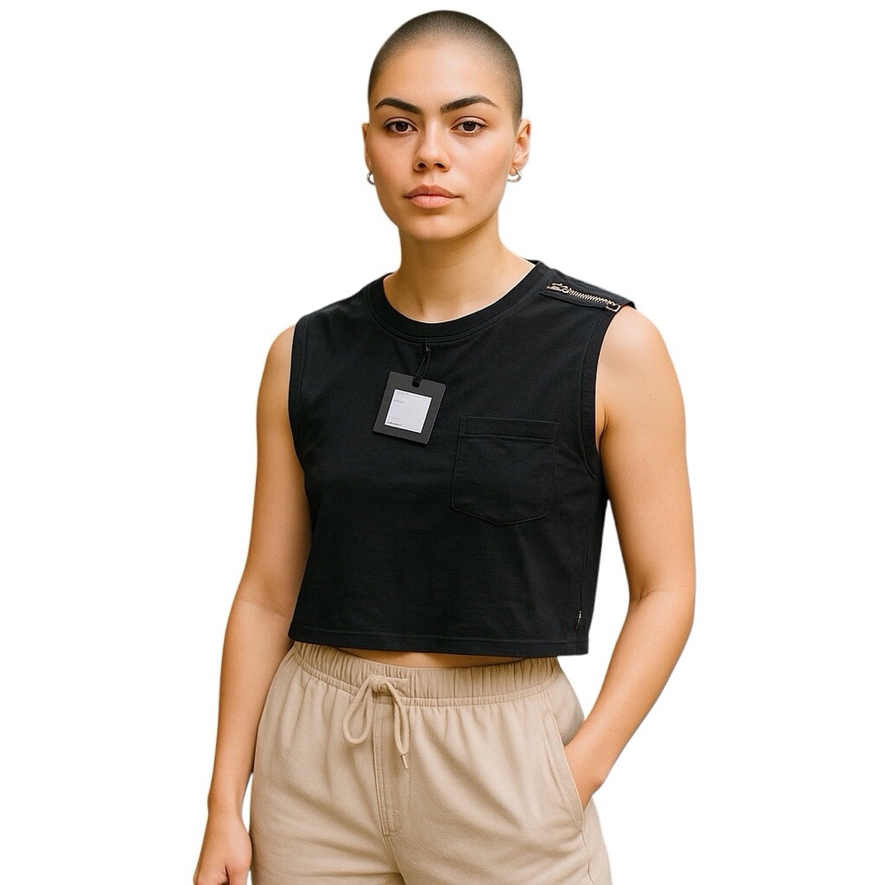 n:Philanthropy Wallflower Crop Tank Top Women Color Black Size S